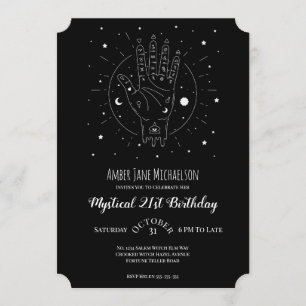 Invitation Moderne 21 Anniversaire Fortune Teller Palmistry M