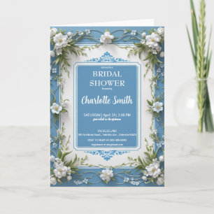 Invitation Moderne -3D porcelaine chine nuptiale douche
