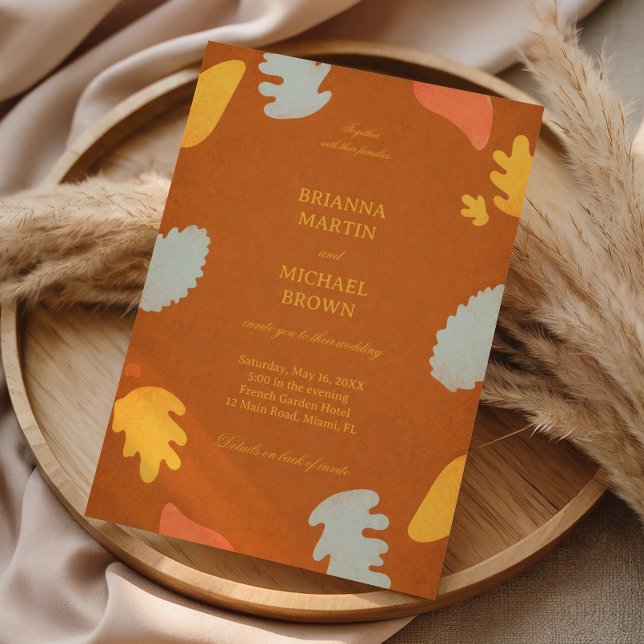 Invitation Moderne Abstrait Automne Coloré (Créateur téléchargé)