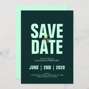 Invitation Moderne Aero Blue Poster Style Enregistrer La Date