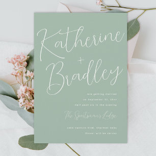 Invitation Moderne amusement couples noms couleurs personnali