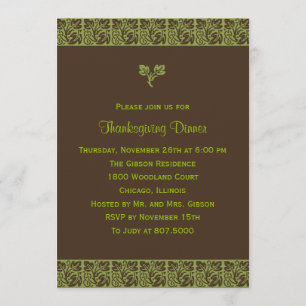 Invitation moderne Batik Thanksgiving/Holiday Part