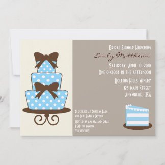 Invitation moderne bleue et Brown