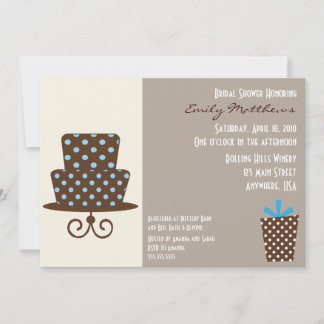 Invitation moderne bleue et Brown