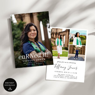 Invitation Moderne BSC RN 4 Photos Infirmière