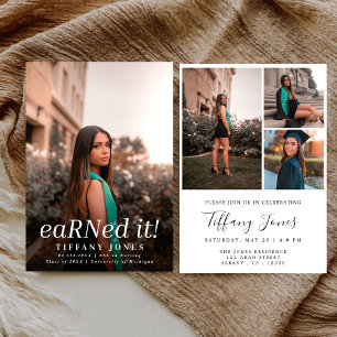 Invitation Moderne BSC RN 4 Photos Infirmière