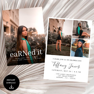 Invitation Moderne BSC RN 4 Photos Infirmière