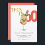 Invitation Moderne Bubbly Coral 60e anniversaire de fête Invi<br><div class="desc">Amusants Moderne Bubbly Coral Drink 60th Birthday Party Invitation Quelle façon amusante de célébrer quelqu'un spécial!</div>