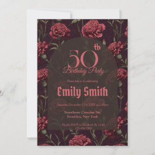 Invitation Moderne Carnation Inspiré 90e Anniversaire