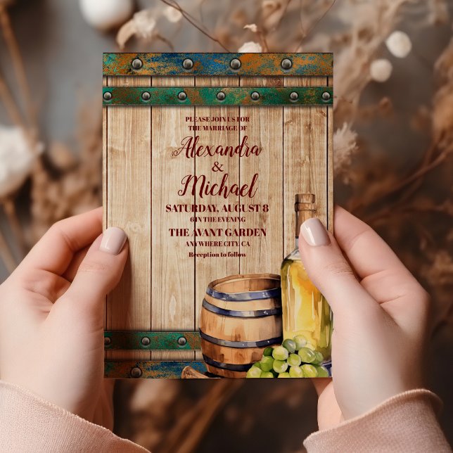 Invitation Moderne Chic Aquarelle Vignoble Paysage Mariage (Créateur téléchargé)