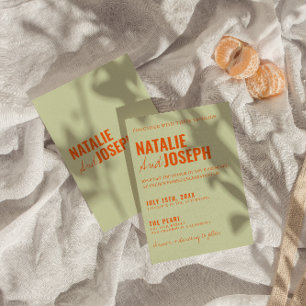 Invitation Moderne Classique Bright Traditionnel Mariage colo