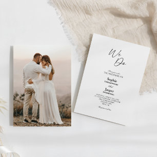 Invitation Moderne Classique Simple Nous faisons Mariage phot