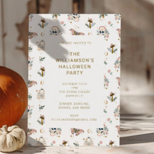 Invitation Moderne Cuisine gothique Rose Simple Halloween Par