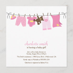 Invitation moderne de baby shower