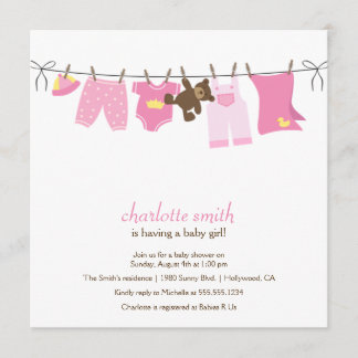 Invitation moderne de baby shower