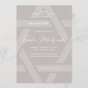 Invitation moderne de Bat Mitzvah