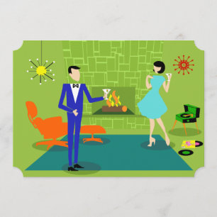 Invitation moderne de couples de la moitié du