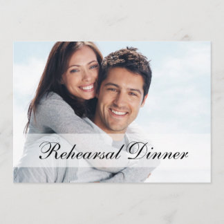 Invitation moderne de dîner de répétition de photo