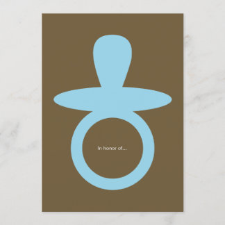 Invitation moderne de douche de bébé - bleu et