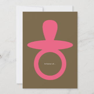 Invitation moderne de douche de bébé - rose et
