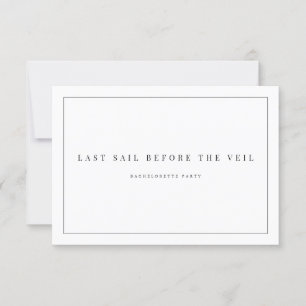 Invitation moderne de fête de bachelor pour femme