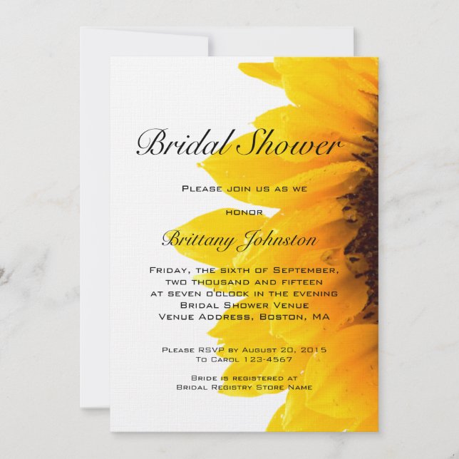 Invitation moderne de Fête de la mariée de (Devant)
