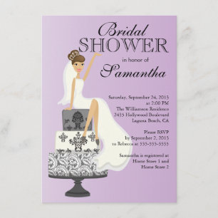 Invitation moderne de Fête de la mariée de jeune