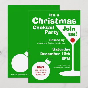 Invitation moderne de fête de Noël