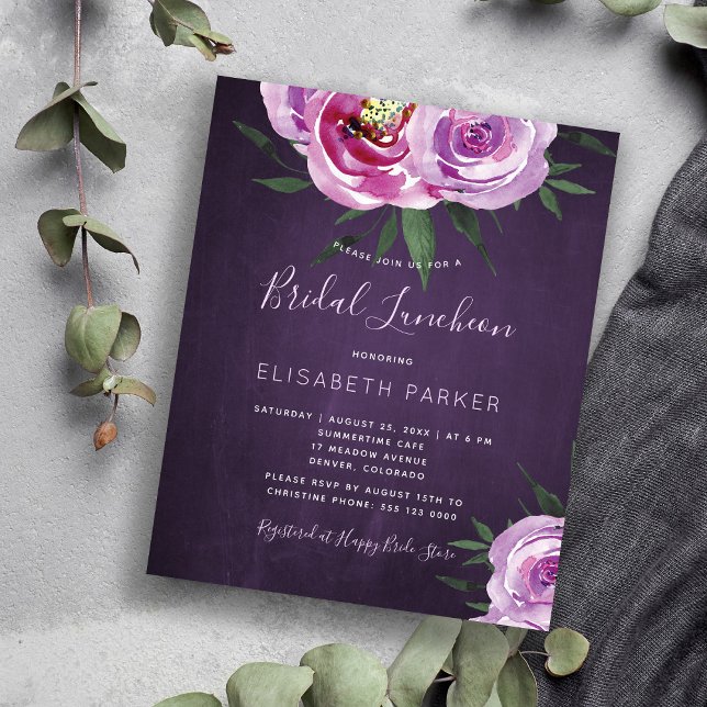 Invitation moderne de fête prénuptiale aux fleurs  (Créateur téléchargé)