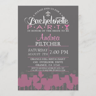 Invitation moderne de partie de Bachelorette