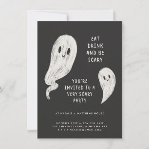 Invitation moderne de partie de Halloween de