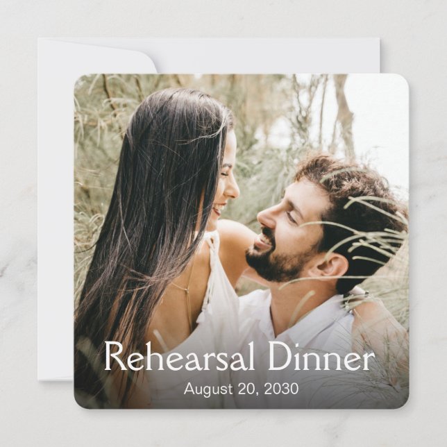 Invitation moderne de répétition de dîner avec pho (Devant)