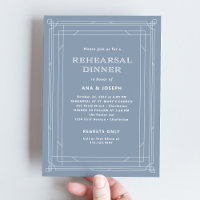 Moderne Déco | Dîner de répétition élégant bleu po