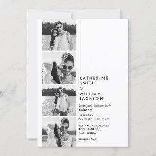 Invitation Moderne Décontracté 4 Photo Booth All in One Maria