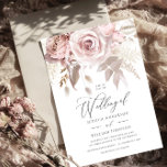Invitation Moderne design tendance Dusty Rose Blush Mariage<br><div class="desc">Design moderne tendance Dusty Rose Blush Faire-part de mariage Voir la collection correspondante à Niche et Nest Store</div>
