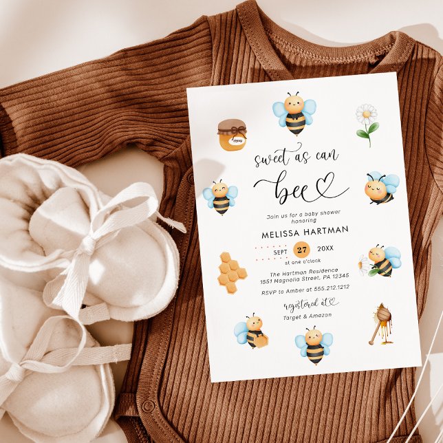 Invitation Moderne douce comme peut être Baby shower Invitati (Créateur téléchargé)