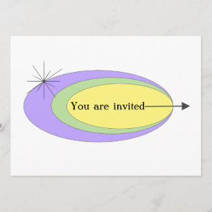 Invitation moderne du milieu du siècle
