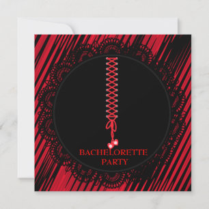 INVITATION MODERNE DU PARTI BACHELORETTE ROUGE