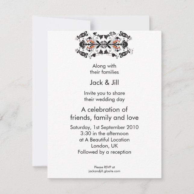 Invitation Moderne Eduardien 4,25x5,5 (Devant)