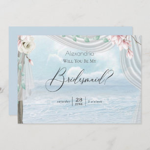 Invitation Moderne Elegant Beach Arbor Be My Bridesmaid