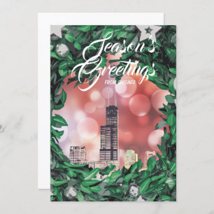 Invitation Moderne Elegant Chicago City Skyline