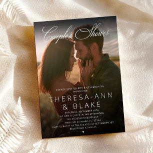 Invitation Moderne Elegant Couple's Douche Simple