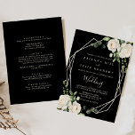 Invitation Moderne Elégant ivoire Floral Mariage avant et arr<br><div class="desc">Cette élégante faire-part de mariage moderne à floral d'ivoire, à l'avant et à l'arrière, est parfaite pour un mariage rustique. Le design présente des fleurs roses d'ivoire blanc à l'aquarelle avec des feuilles d'eucalyptus verts soigneusement disposés dans des bouquets attrayants. Enregistrez du papier en incluant plus de détails au verso...</div>
