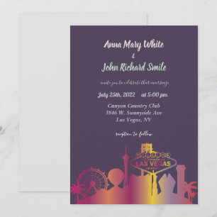 Invitation Moderne Elegant Las Vegas City Skyline