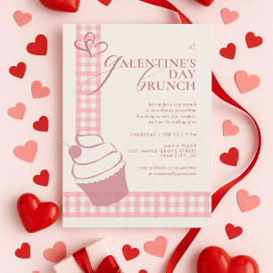 Invitation Moderne Élégant Mignon Typographie Rose Galentines