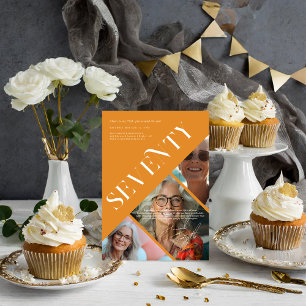 Invitation Moderne élégant Soixante-dix   70e anniversaire 3