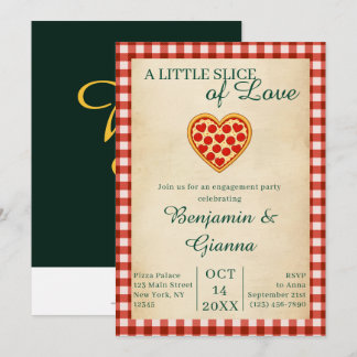 Invitation Moderne Élégante Fête de Fiançailles sur le Thème 