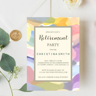 Invitation Moderne esthétique Pastel Spring Retraite Party
