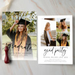 Invitation Moderne et branché Diplôme photo Décontracté<br><div class="desc">Moderne tendance photo Décontracté Graduation Invitation</div>