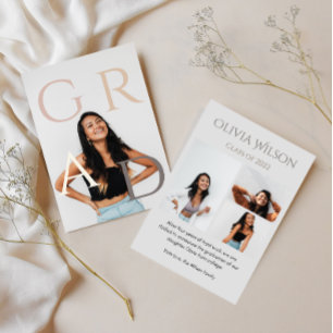 Invitation Moderne et branché Diplôme photo Décontracté